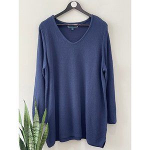 Karen Scott - Navy V-Neck Sweater Tunic